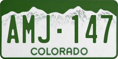 CO license plate AMJ147