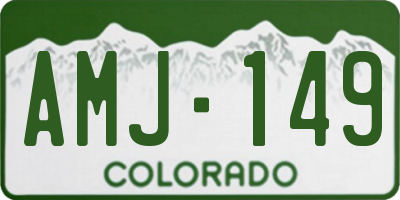 CO license plate AMJ149