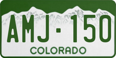 CO license plate AMJ150