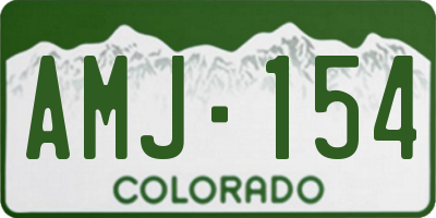 CO license plate AMJ154