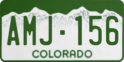 CO license plate AMJ156