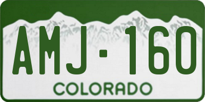 CO license plate AMJ160