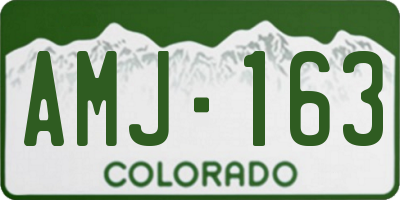 CO license plate AMJ163