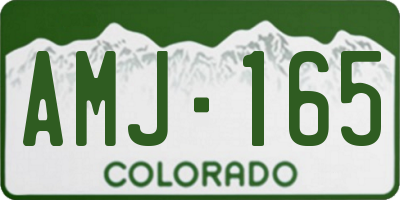 CO license plate AMJ165