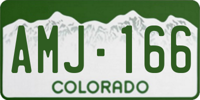 CO license plate AMJ166