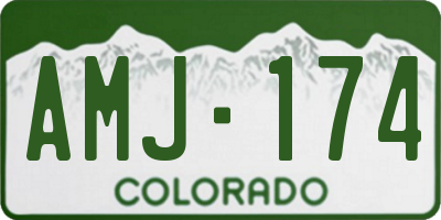 CO license plate AMJ174