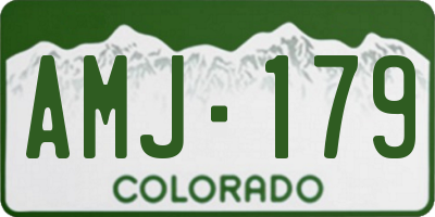 CO license plate AMJ179