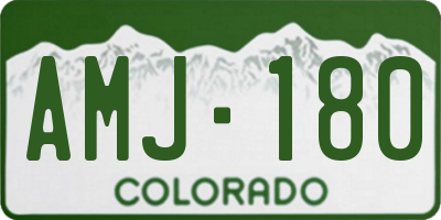 CO license plate AMJ180