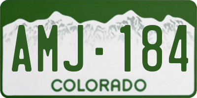 CO license plate AMJ184