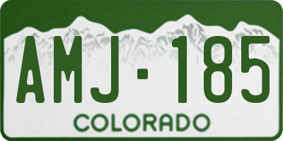 CO license plate AMJ185
