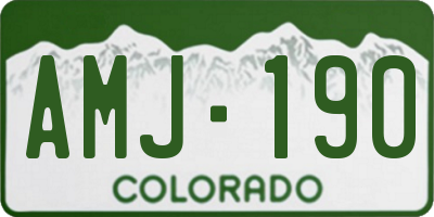 CO license plate AMJ190