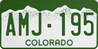 CO license plate AMJ195