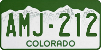 CO license plate AMJ212