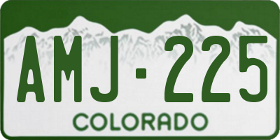 CO license plate AMJ225
