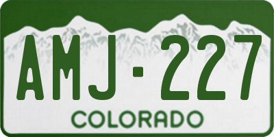 CO license plate AMJ227