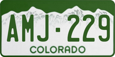 CO license plate AMJ229
