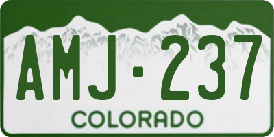 CO license plate AMJ237
