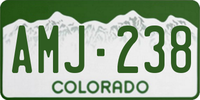 CO license plate AMJ238