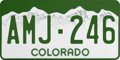 CO license plate AMJ246