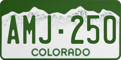 CO license plate AMJ250