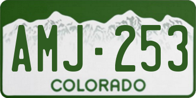 CO license plate AMJ253