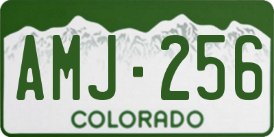 CO license plate AMJ256