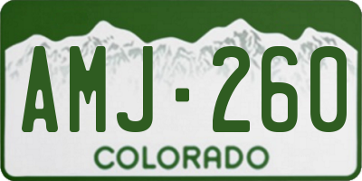 CO license plate AMJ260