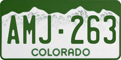CO license plate AMJ263