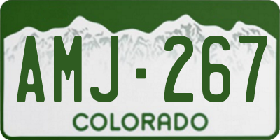 CO license plate AMJ267