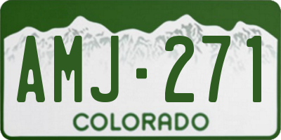 CO license plate AMJ271