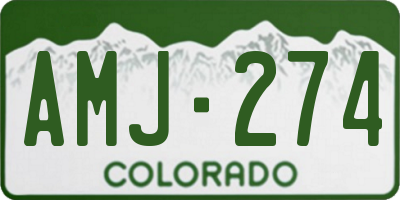 CO license plate AMJ274