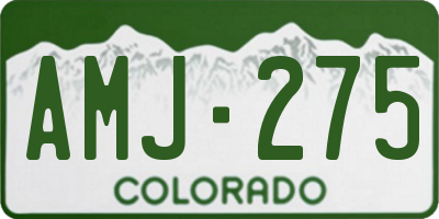 CO license plate AMJ275