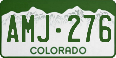 CO license plate AMJ276