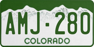 CO license plate AMJ280