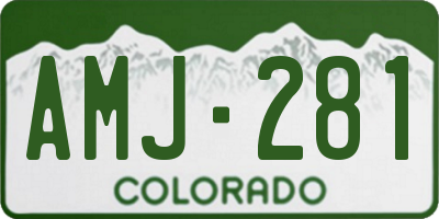 CO license plate AMJ281