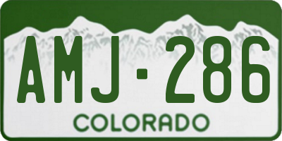 CO license plate AMJ286