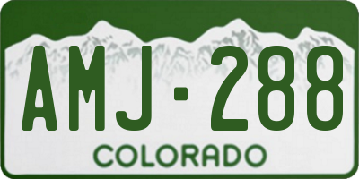 CO license plate AMJ288