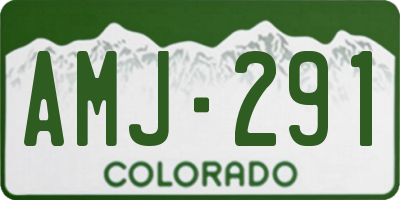 CO license plate AMJ291