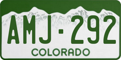 CO license plate AMJ292