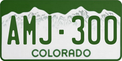 CO license plate AMJ300