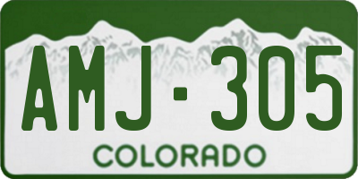 CO license plate AMJ305