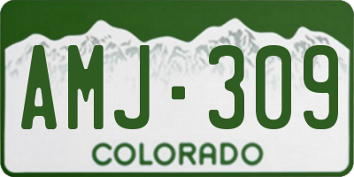 CO license plate AMJ309