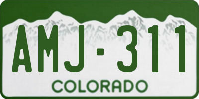 CO license plate AMJ311
