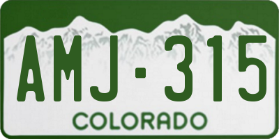 CO license plate AMJ315