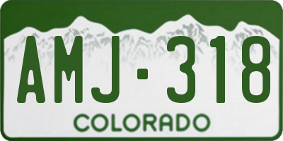 CO license plate AMJ318