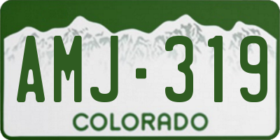 CO license plate AMJ319