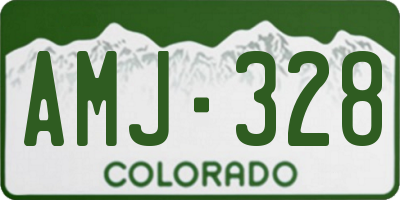 CO license plate AMJ328