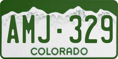 CO license plate AMJ329