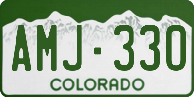 CO license plate AMJ330