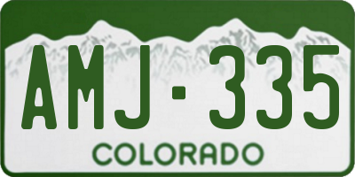 CO license plate AMJ335